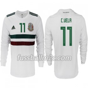 Fußballtrikots Mexiko C.VELA 11 Auswärts Trikotsatz WM 2018 Langarm